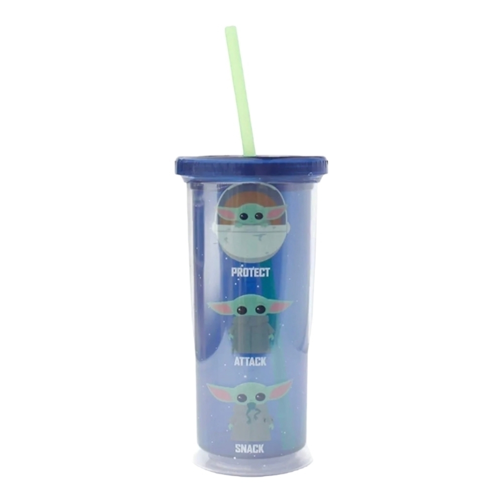 ⭐Silver Buffalo The Mandalorian Grogu water bottle - missing straw